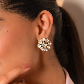 Classic Kundan Stud Earrings - Vinni’s Jewelry