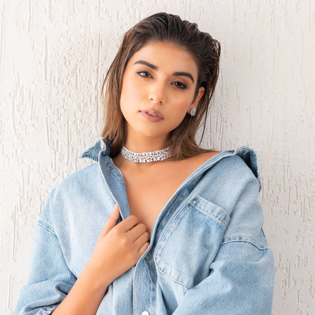 Crystal Bloom Choker Set - Vinni’s Jewelry