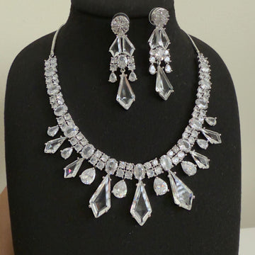 Crystal Cascade Glam Necklace Set - Vinni’s Jewelry