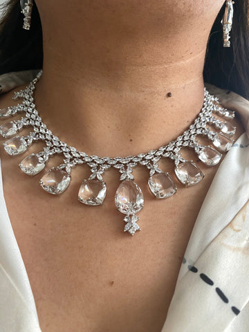 Crystal Elegance Symphony Necklace Set - Vinni’s Jewelry