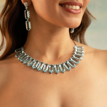 Crystal Frost Statement Necklace Set - Vinni’s Jewelry