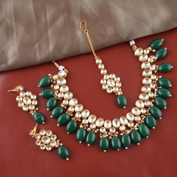 Emerald Envy Glam Necklace Set - Vinni’s Jewelry