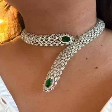 Emerald Serpentine Luxury Necklace - Vinni’s Jewelry