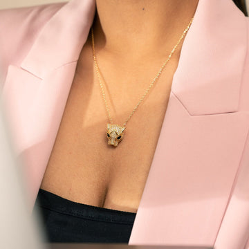 Fierce Elegance Panther Necklace & Earrings Set | Gold - Plated Minimalist Jewelry - Vinni’s Jewelry