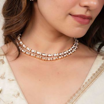 Kundan Blossom Layered Necklace Set - Vinni’s Jewelry