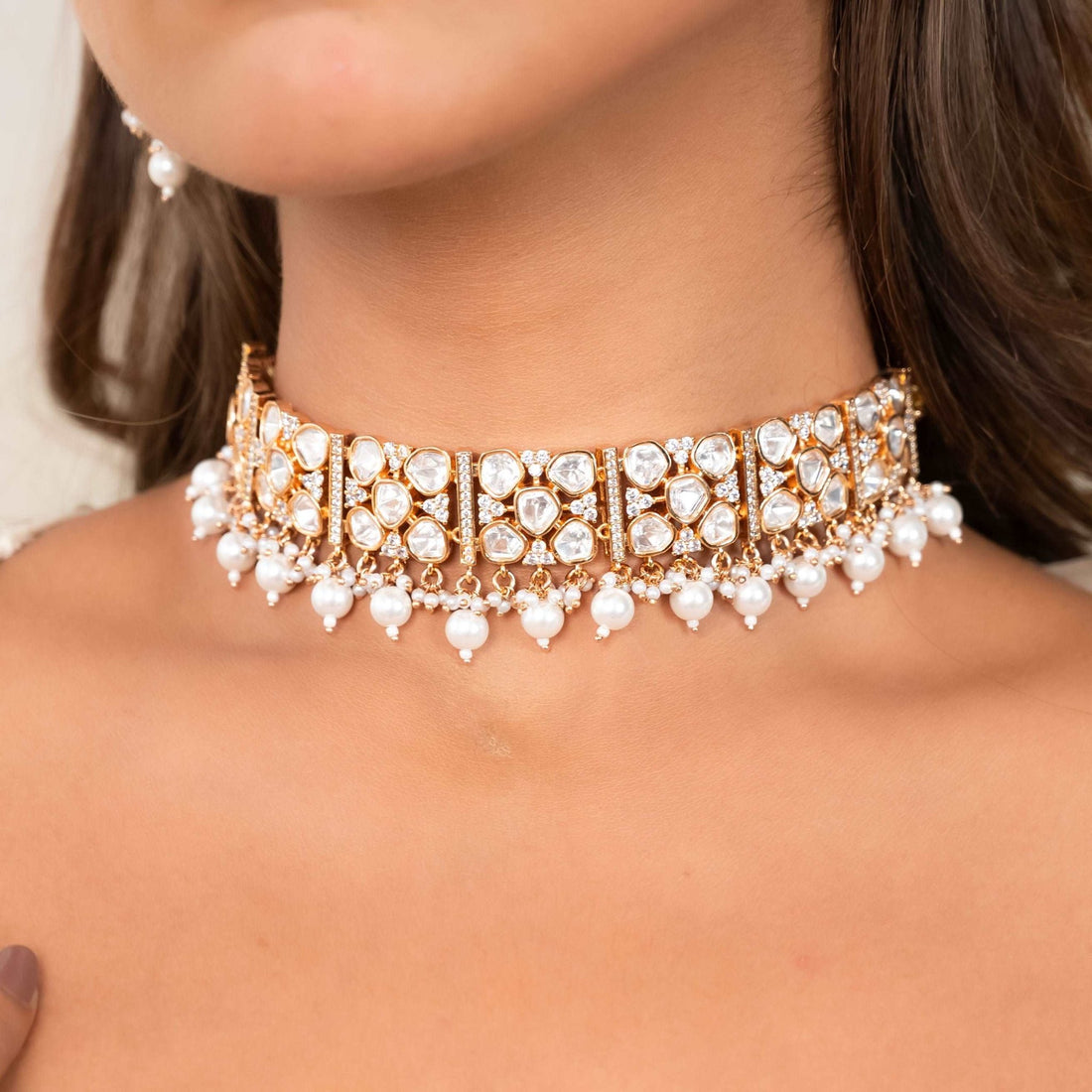 Kundan Gal Patti Choker Set - Vinni’s Jewelry