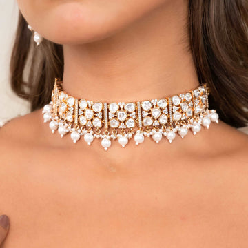 Kundan Gal Patti Choker Set - Vinni’s Jewelry