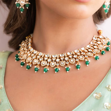 Maharani Kundan & Ruby Bridal Set - Vinni’s Jewelry