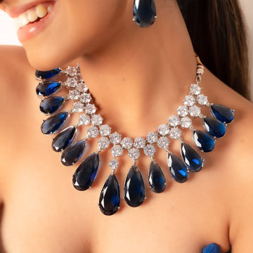 Midnight Sapphire Royal Necklace Set - Vinni’s Jewelry