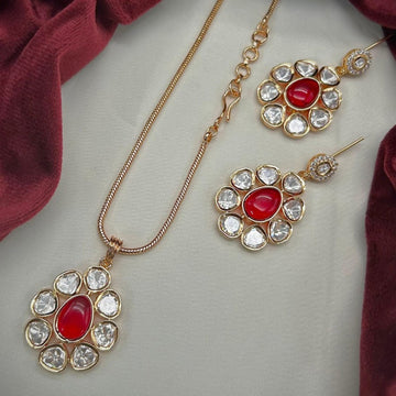 Mint Bloom Kundan Necklace Set - Vinni’s Jewelry