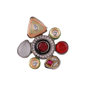 Moissanite Adjustable Ring: Radiant Kaleidoscope Ring - Vinni’s Jewelry