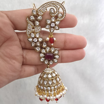 Noor Kundan Passa with Jhumka Charm - Vinni’s Jewelry