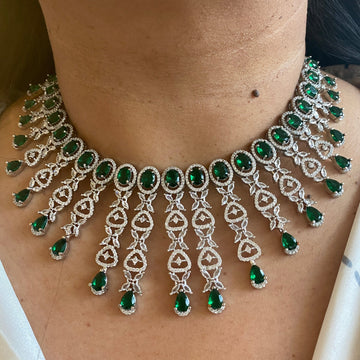 Rajwada Panna Necklace Set - Vinni’s Jewelry