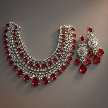 Ravya Ruby Elegance Set - Vinni’s Jewelry