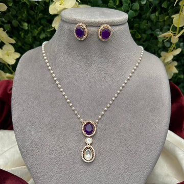 Regal Amethyst Pearl Necklace Set - Vinni’s Jewelry