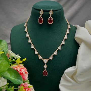 Scarlet Royal Teardrop Necklace Set - Vinni’s Jewelry