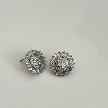 Silver Radiance Burst Stud Earrings - Vinni’s Jewelry