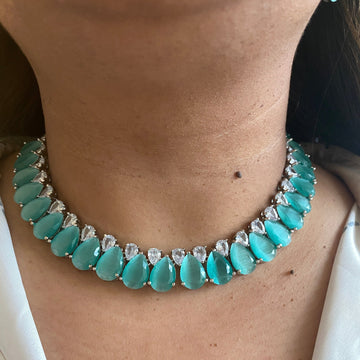 Turquoise Blue Royalty Necklace Set - Vinni’s Jewelry