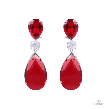 Unique Ad Scarlet Teardrop Earrings - Vinni’s Jewelry