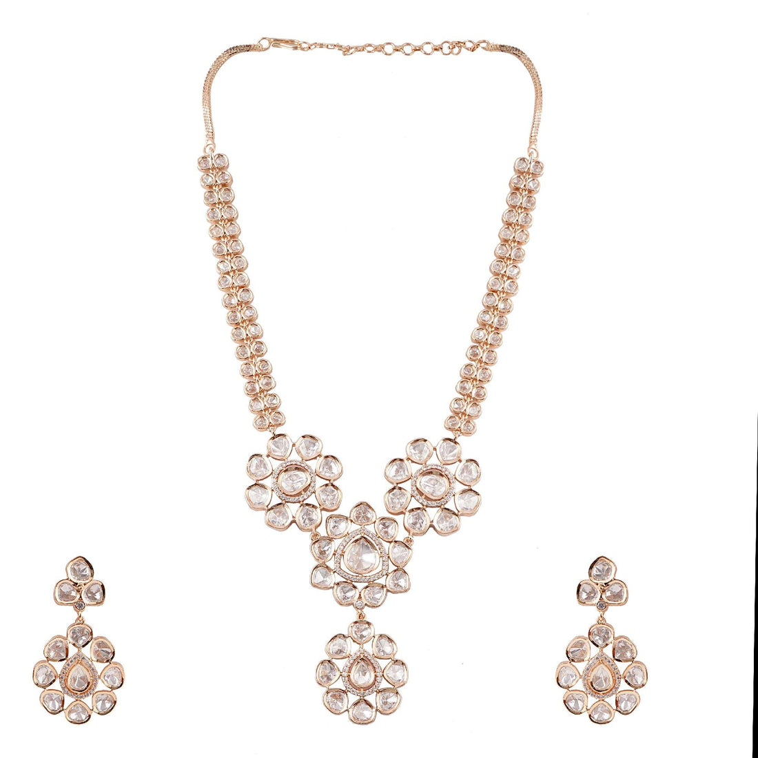 Kundan Blossom Necklace Set