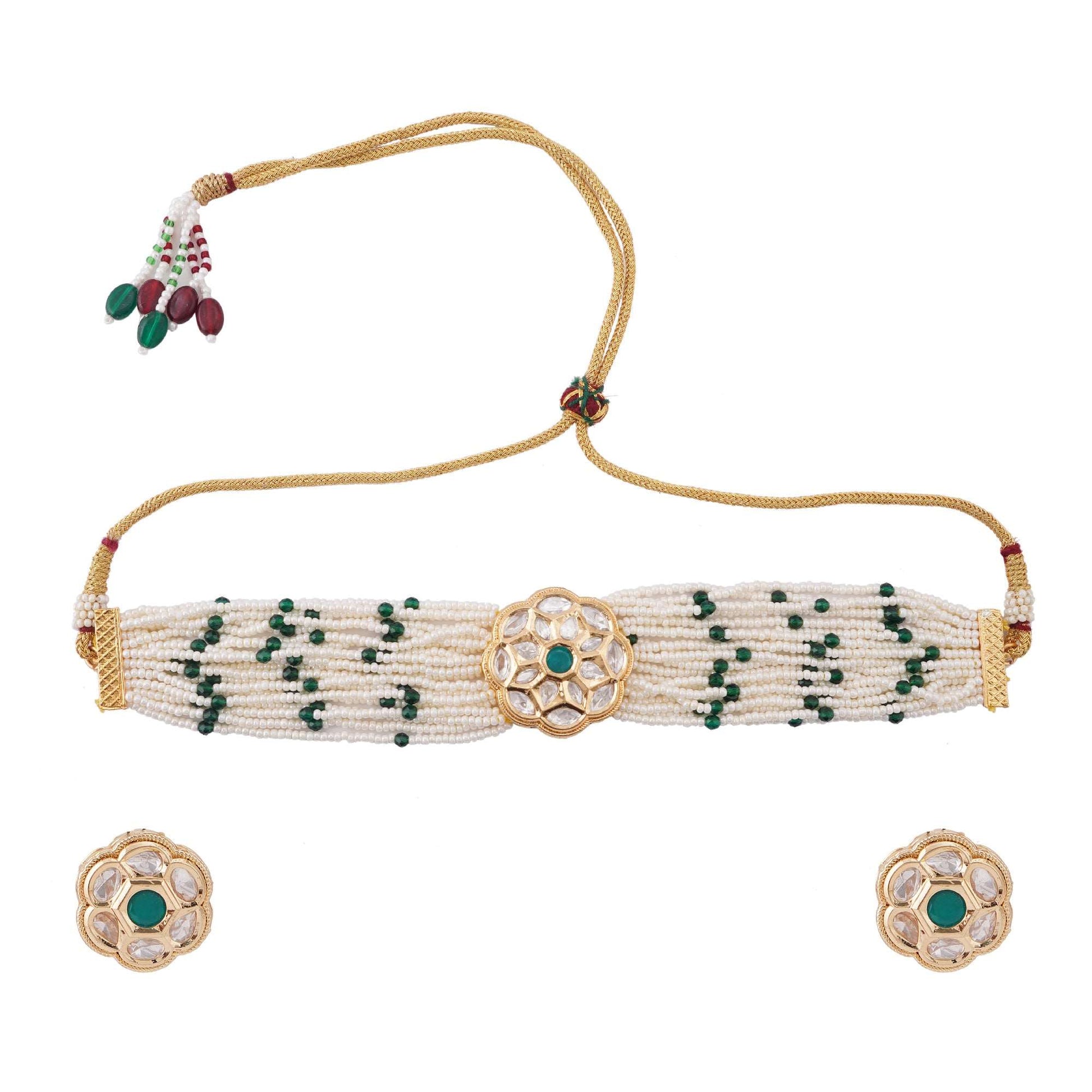 Emerald Pearl Kundan Choker