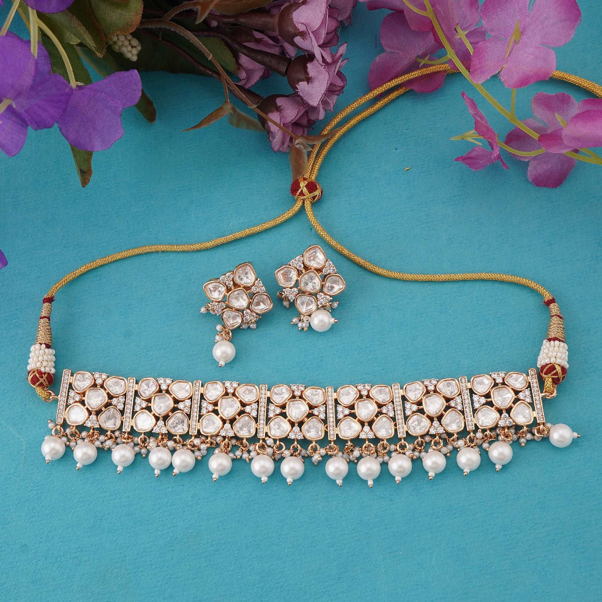 Kundan Gal Patti Choker Set