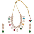 Elegant Regal Rainbow Drop AD Necklace Set