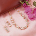 American Diamond Necklace: Rose Gold Elegance