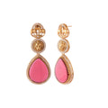 Moissanite Earrings | Regal Maharani | Pink