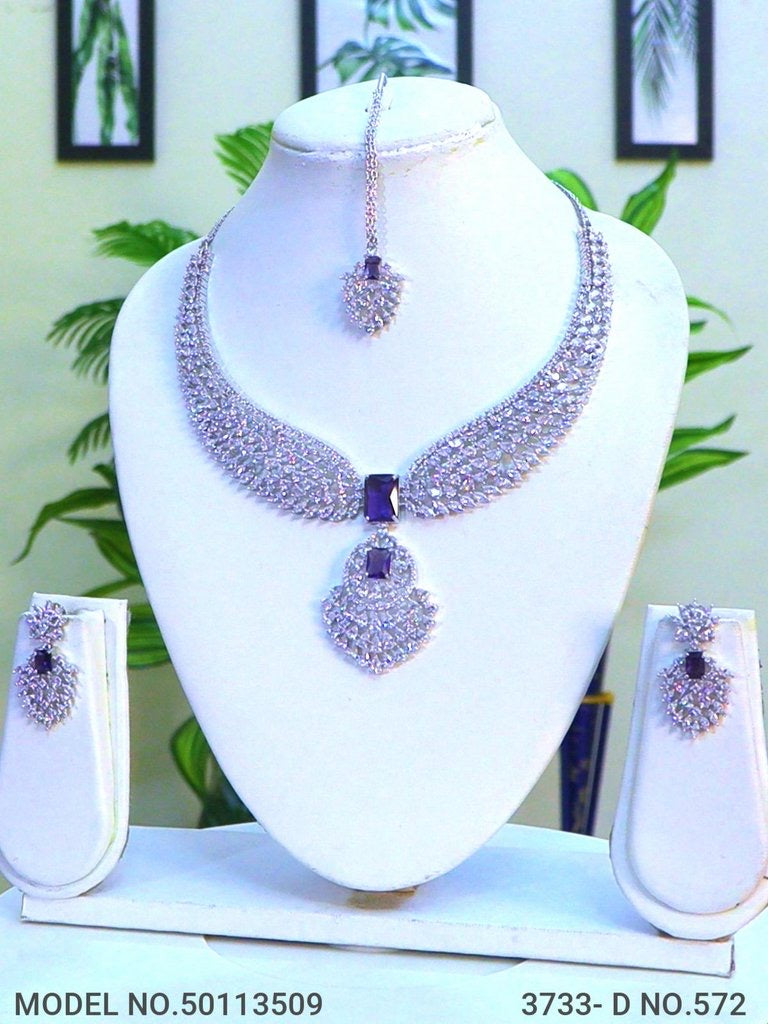 Celeste Sapphire Crystal Statement Necklace - Vinni’s Jewelry
