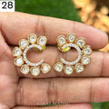 Kundan Crescent Studs