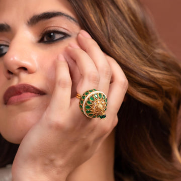 Peacock Dome Ring