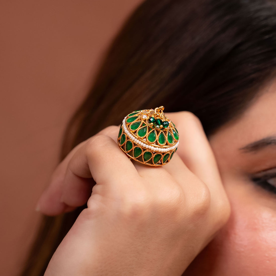 Peacock Dome Ring