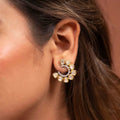 Kundan Crescent Studs