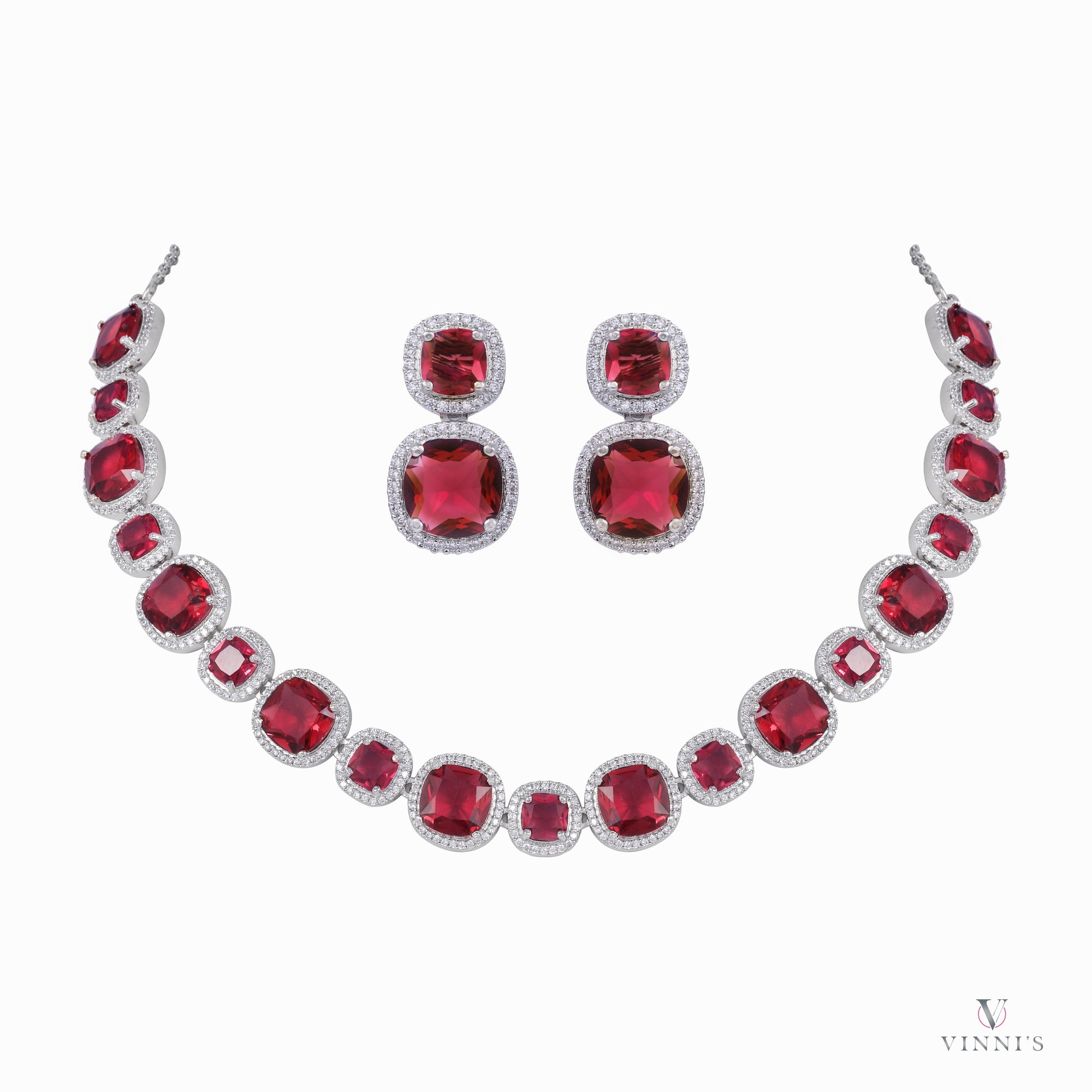 Exclusive Designer Moissanite Necklace | Scarlet Cascade