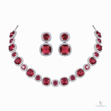 Exclusive Designer Moissanite Necklace | Scarlet Cascade