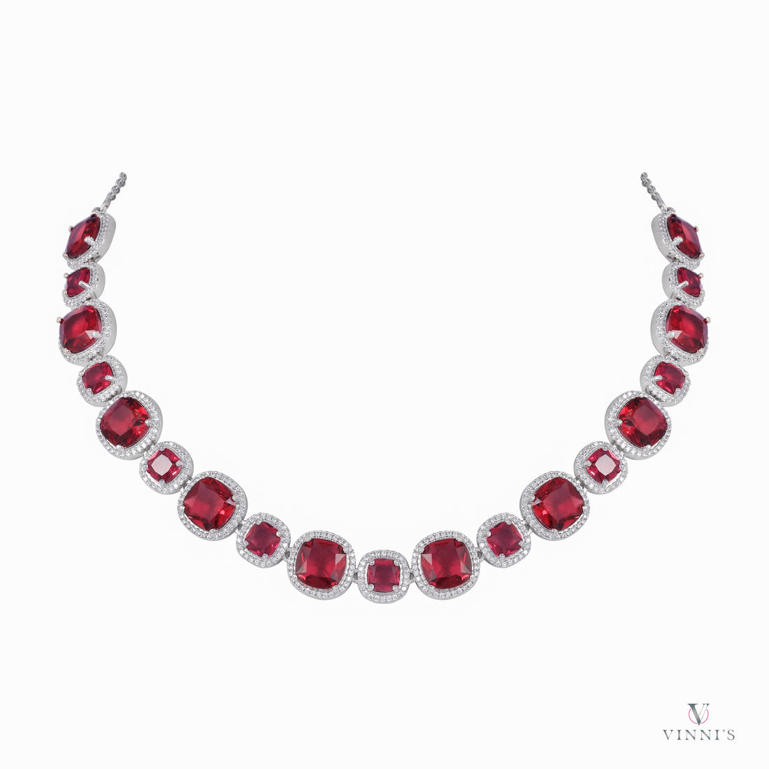 Exclusive Designer Moissanite Necklace | Scarlet Cascade