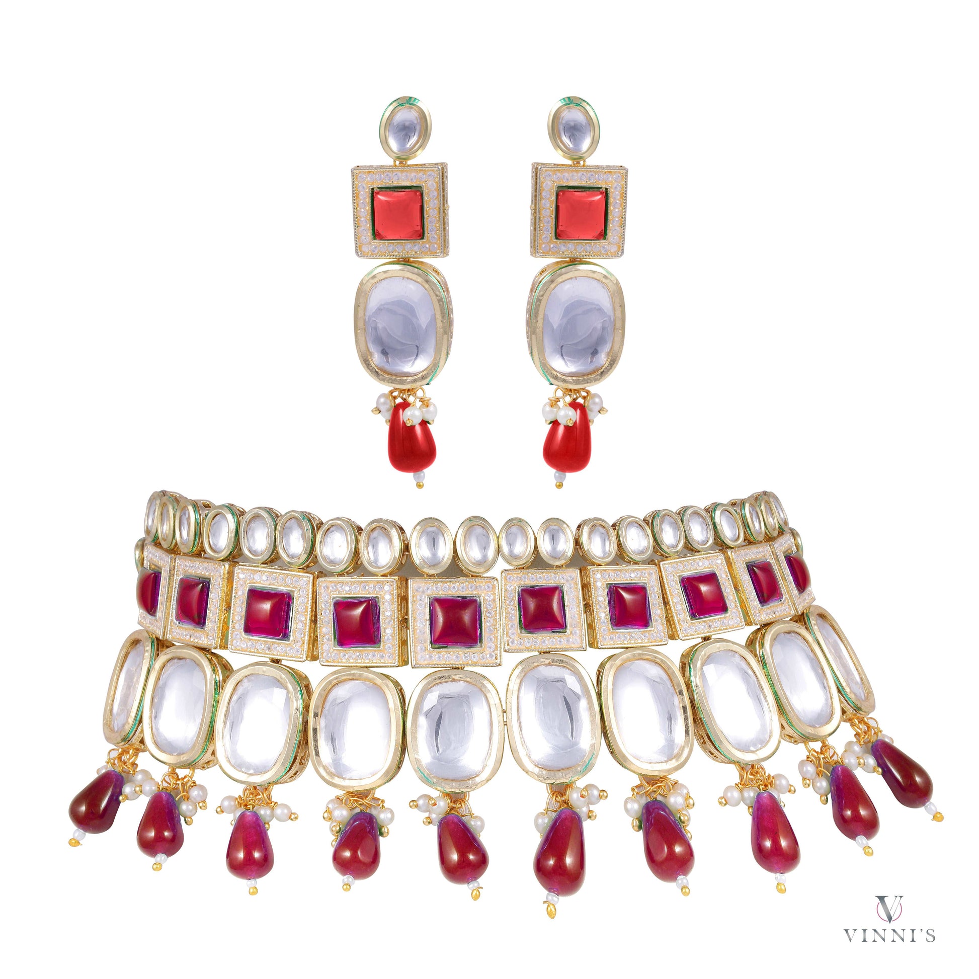 Ruby Royale Affair: Bridal Kundan Polki Jewelry