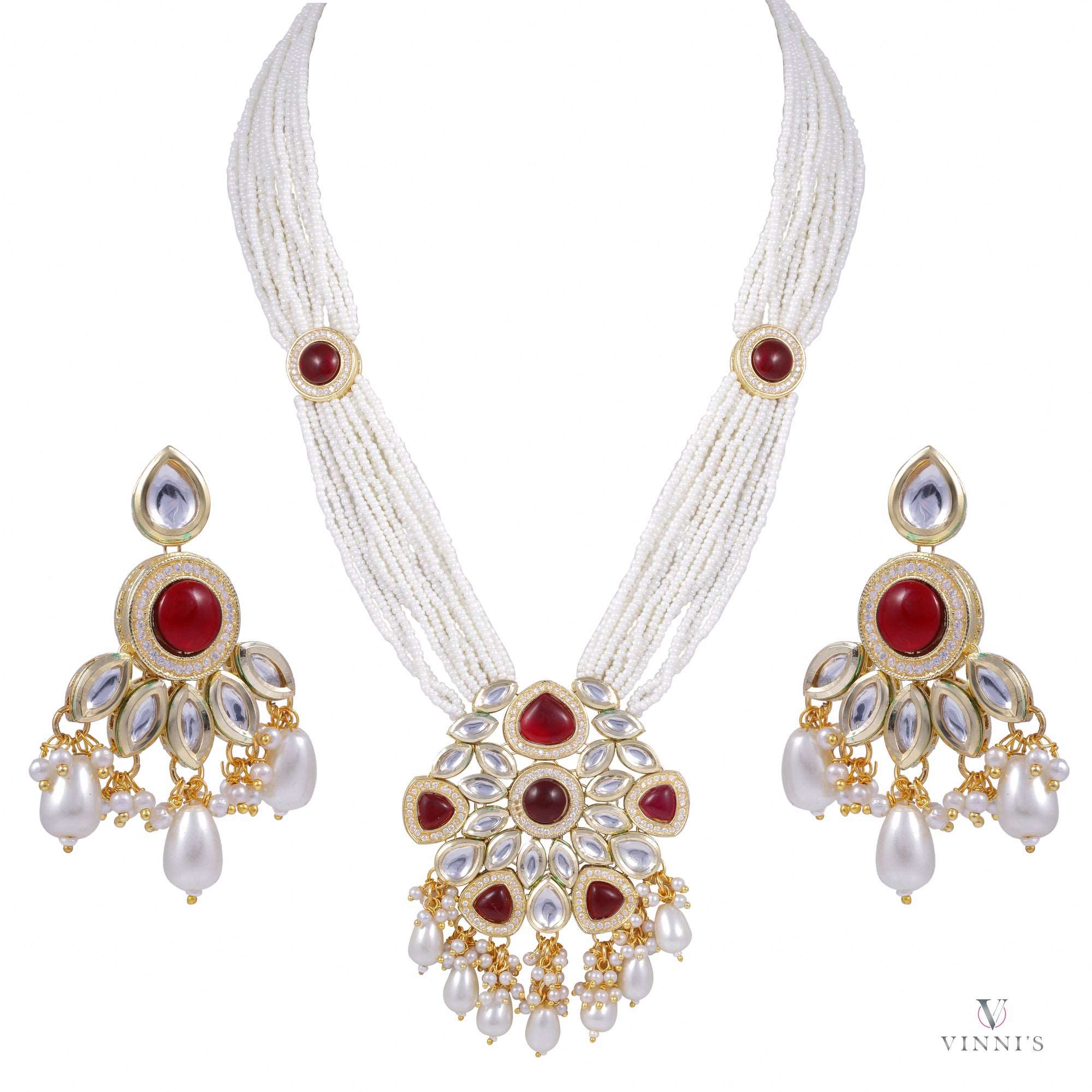 Pearl Poise: Luxury Kundan Polki Jewelry