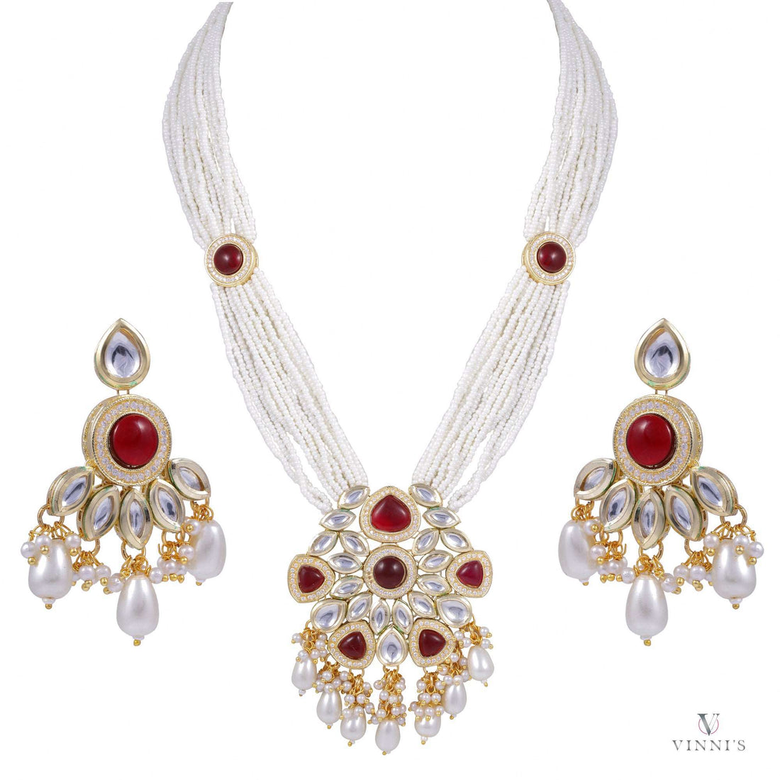 Pearl Poise: Luxury Kundan Polki Jewelry