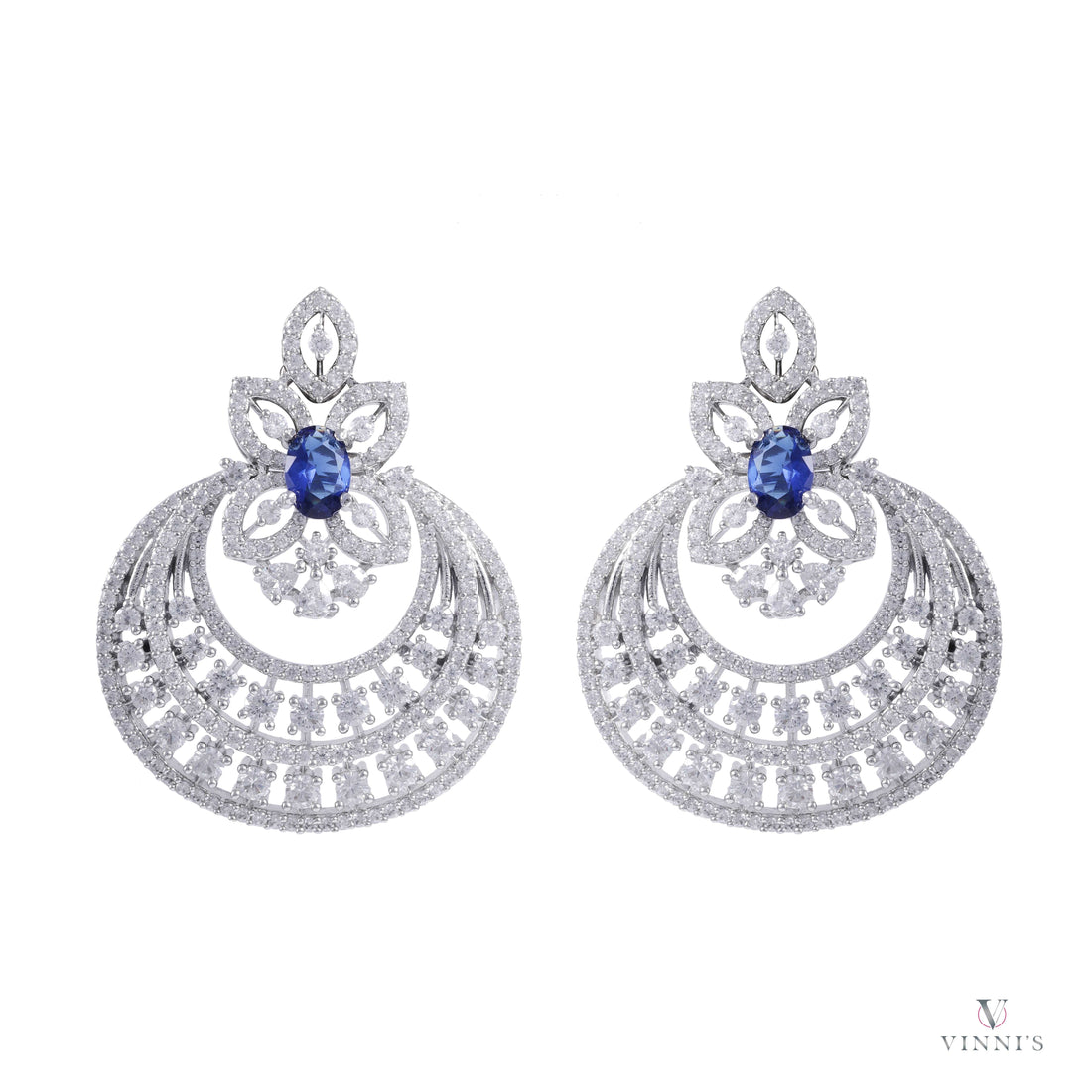 Buy Ad Jewelry Earrings | Celestial Sapphire Crescent