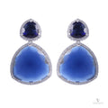 Designer Moissanite Earrings 2024 | Sapphire Serenity Danglers