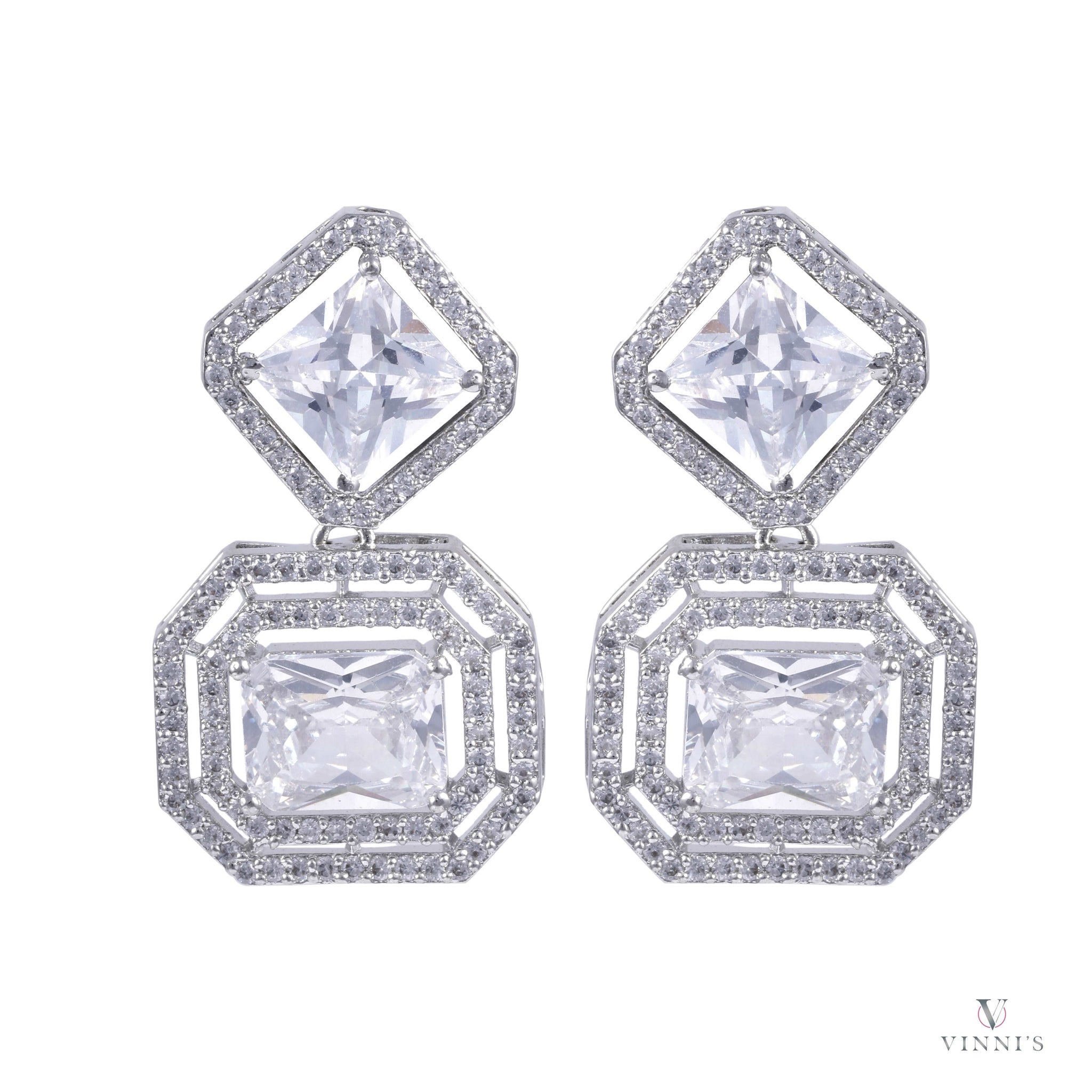 Buy Beautiful Moissanite Designer Ad Jewelry | Crystal Lattice Earrings