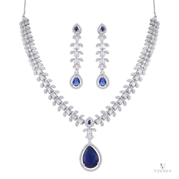 Buy Bridal Ad Jewelry Necklace | Sapphire Solitude