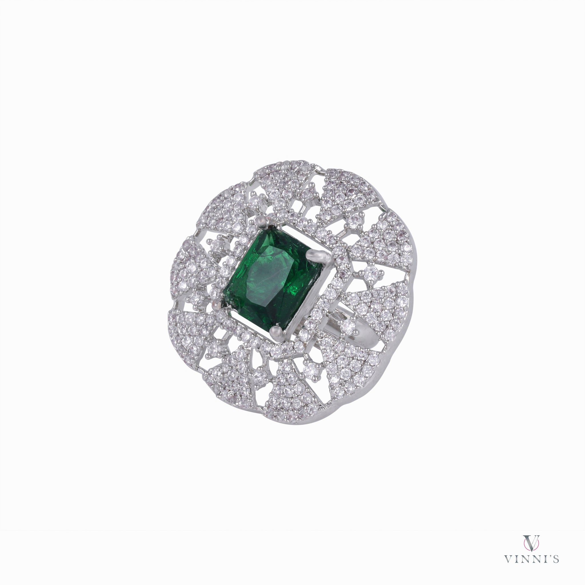 Innovative Ad Ring Jewelry | Emerald Gleam