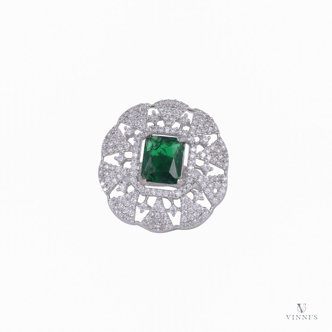 Innovative Ad Ring Jewelry | Emerald Gleam