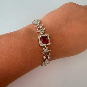 Crimson Bloom Bracelet