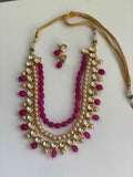 Regal Ruby and Pearl Necklace Set: A Timeless Treasure