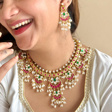 Meher Pearl Kundan Bridal Set