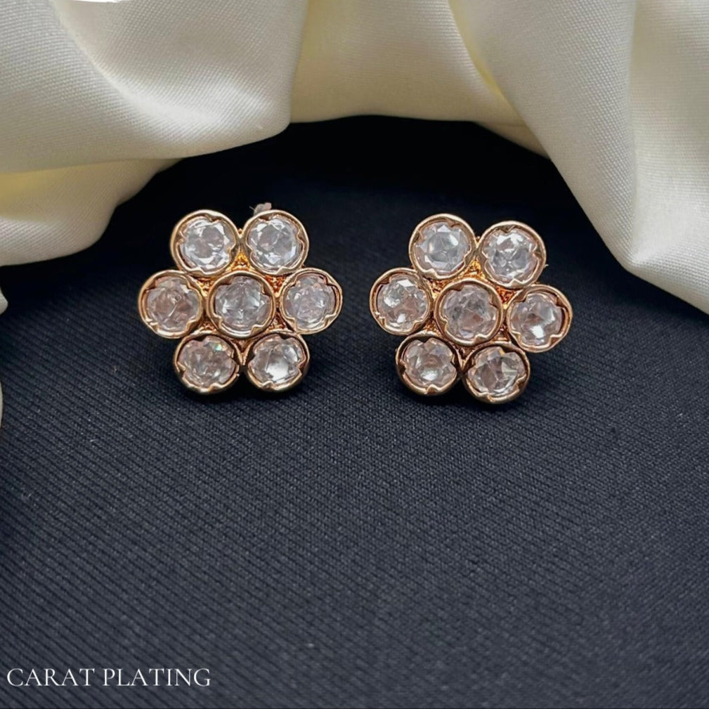 Crystal Bloom Stud Earrings